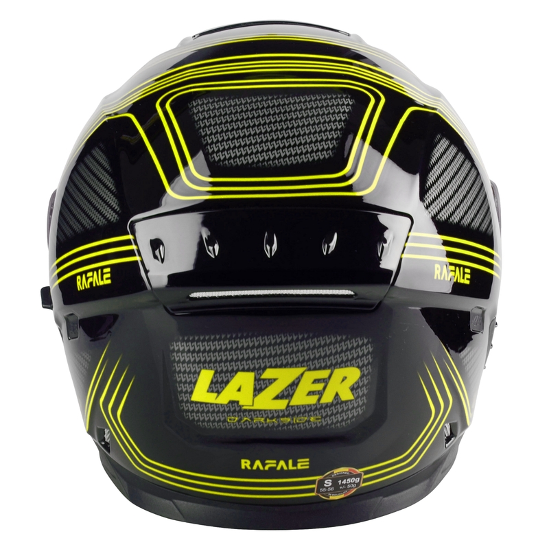 Integral Motorradhelm Lazer Rafale EVO Darkside schwarz-grau-fluo gelb Ausverkauf