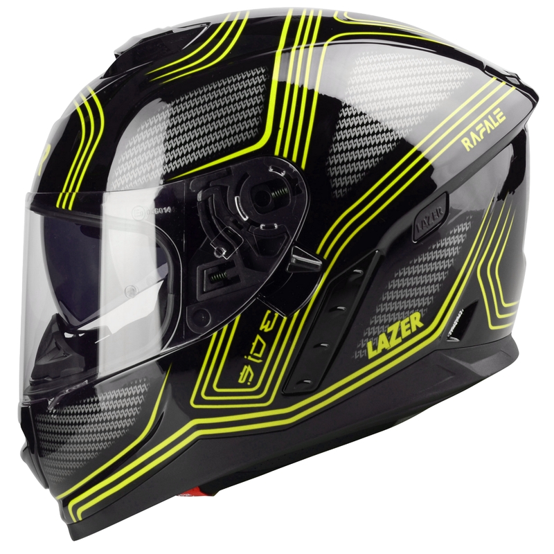 Integral Motorradhelm Lazer Rafale EVO Darkside schwarz-grau-fluo gelb Ausverkauf