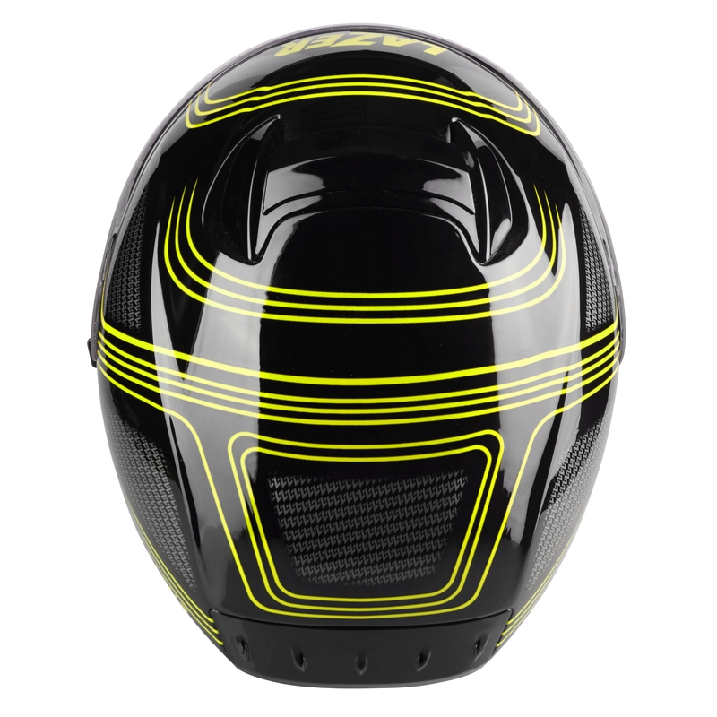 Integral Motorradhelm Lazer Rafale EVO Darkside schwarz-grau-fluo gelb Ausverkauf