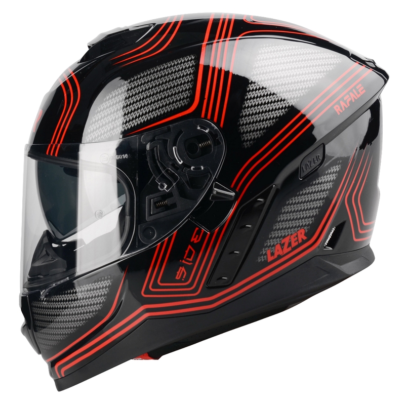 Lazer Rafale Darkside schwarz-grau-roter Integral-Motorradhelm