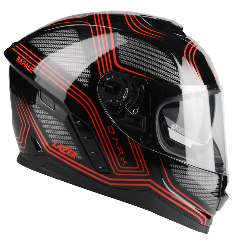 Lazer Rafale Darkside schwarz-grau-roter Integral-Motorradhelm