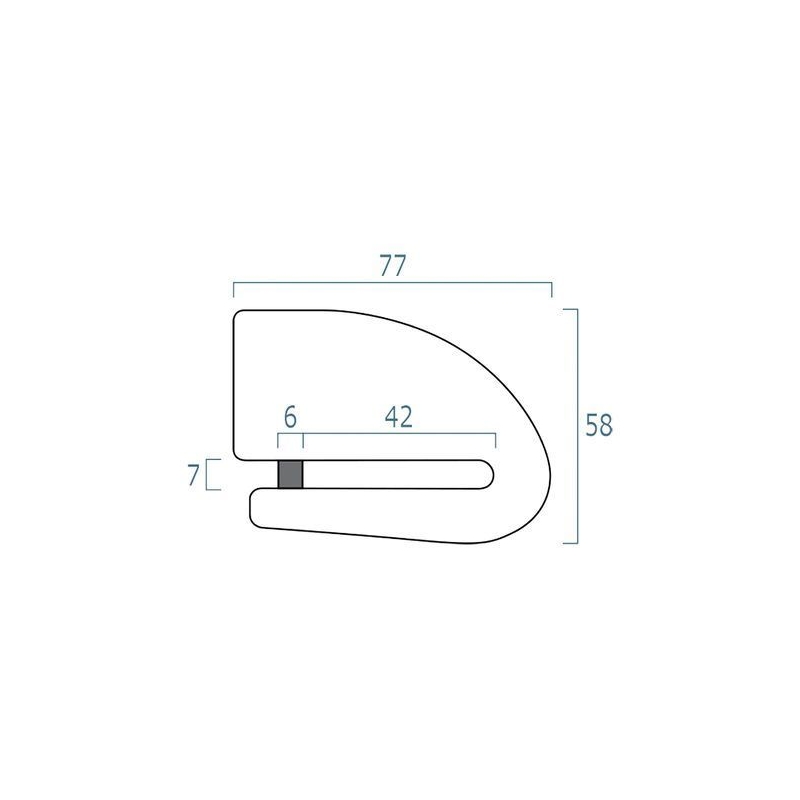 Scheibenbremsschloss XENA XZZ6L gelb
