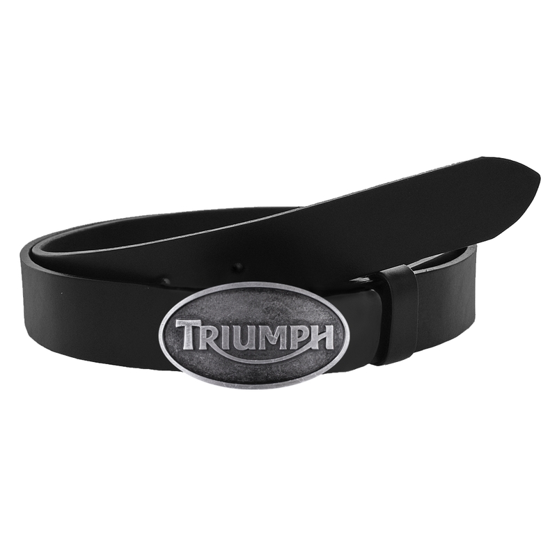 Motorradgürtel aus Leder mit Triumph-Schnalle
