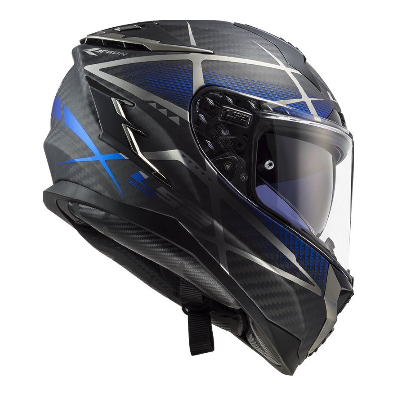 Integral Motorradhelm LS2 FF327 Challenger C Konic schwarz-grau-blau Ausverkauf