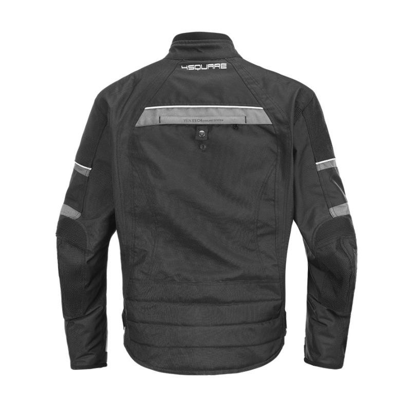 Motorradjacke 4SQUARE Roadster schwarz-grau