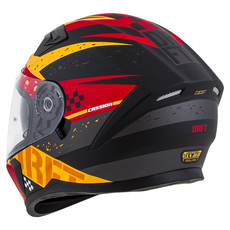 Integral-Motorradhelm Cassida 3.0 DRFT orange-fluorrot