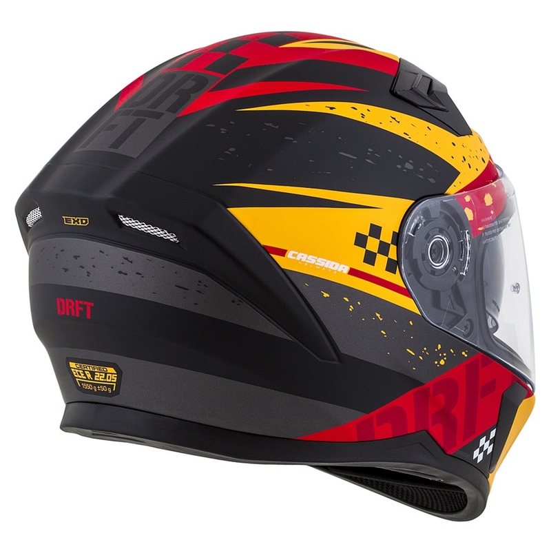 Integral-Motorradhelm Cassida 3.0 DRFT orange-fluorrot
