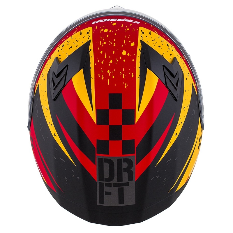 Integral-Motorradhelm Cassida 3.0 DRFT orange-fluorrot