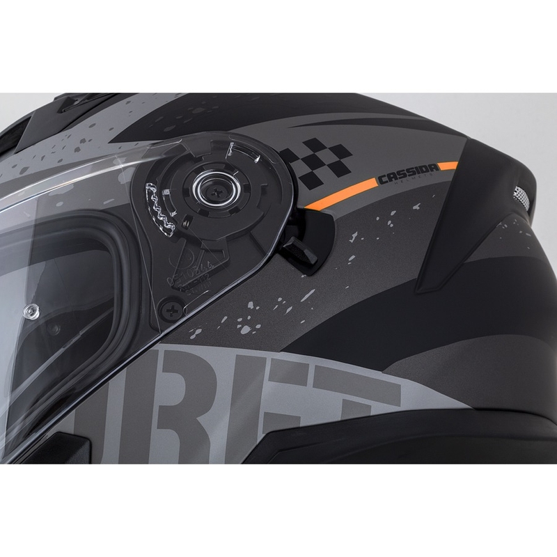 Cassida 3.0 DRFT Integral Motorradhelm matt grau-schwarz-orange