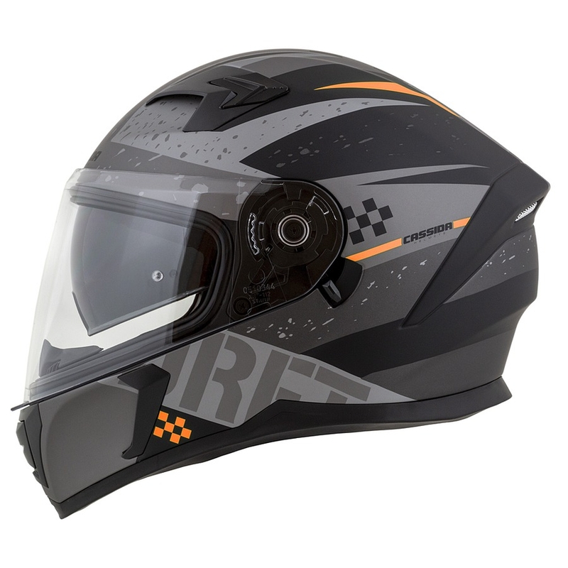 Cassida 3.0 DRFT Integral Motorradhelm matt grau-schwarz-orange