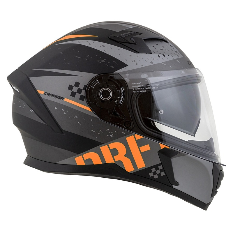 Cassida 3.0 DRFT Integral Motorradhelm matt grau-schwarz-orange