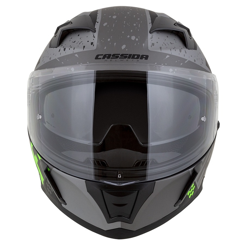 Integral Motorradhelm Cassida 3.0 DRFT matt grau-schwarz-grün