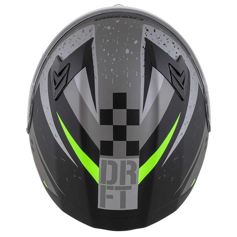 Integral Motorradhelm Cassida 3.0 DRFT matt grau-schwarz-grün