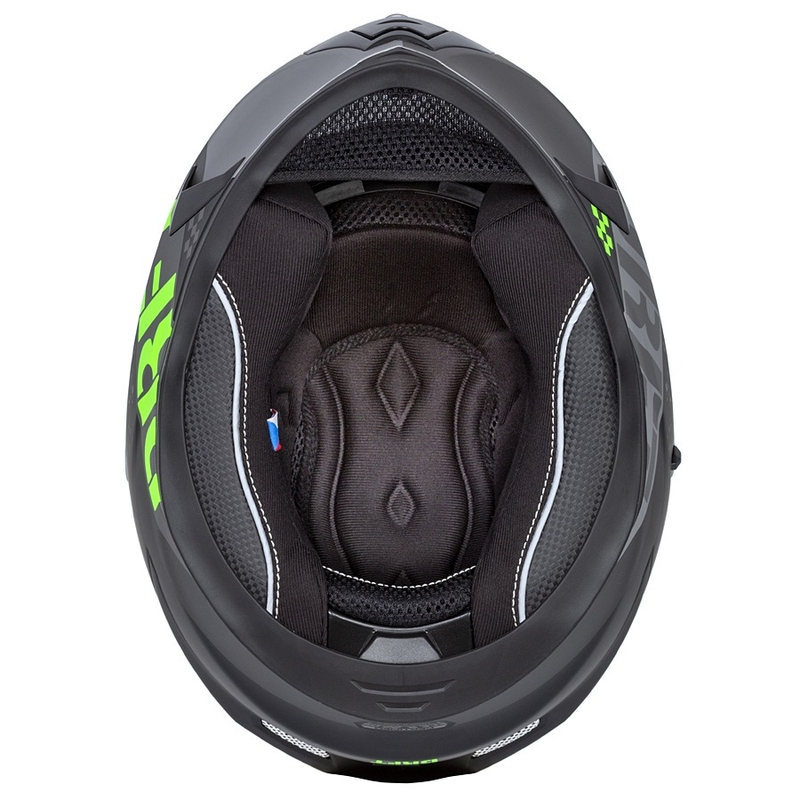 Integral Motorradhelm Cassida 3.0 DRFT matt grau-schwarz-grün
