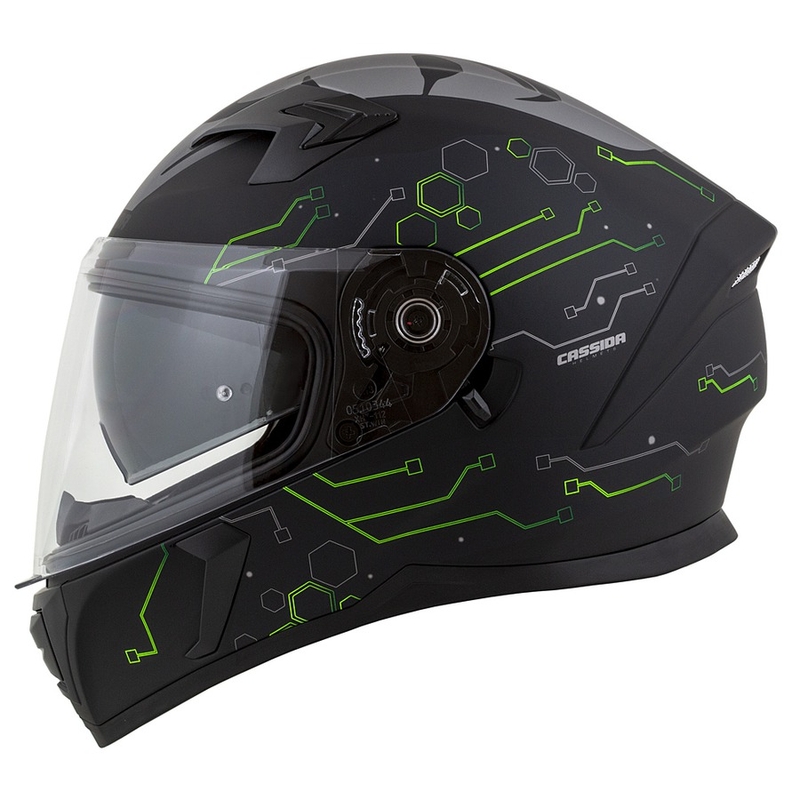 Cassida 3.0 Hack Integral Motorradhelm Grün-Schwarz Matt