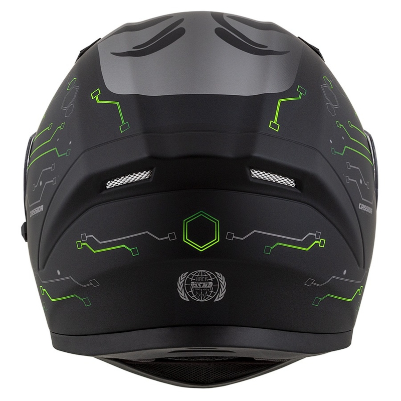Cassida 3.0 Hack Integral Motorradhelm Grün-Schwarz Matt