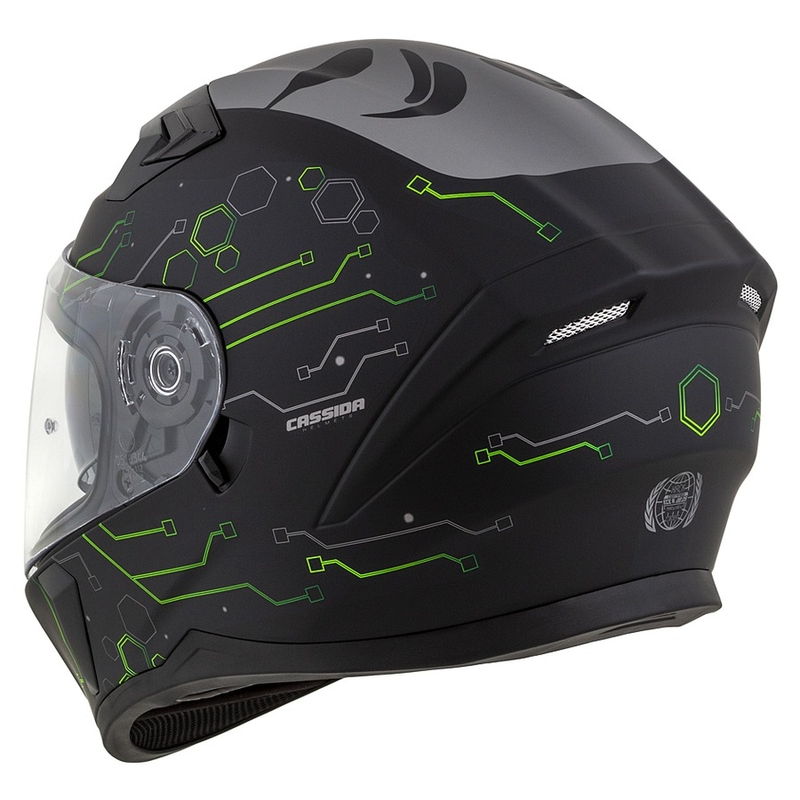 Cassida 3.0 Hack Integral Motorradhelm Grün-Schwarz Matt