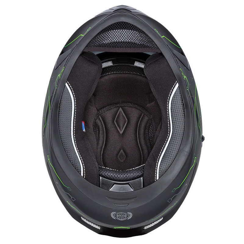Cassida 3.0 Hack Integral Motorradhelm Grün-Schwarz Matt