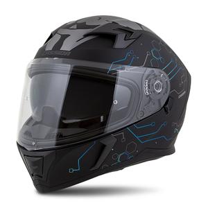 Cassida 3.0 Integrierter Motorradhelm Hack blau-schwarz-matt