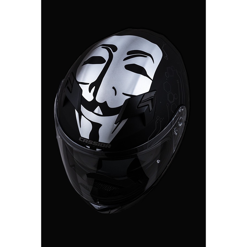 Cassida 3.0 Hack Vision Integral Motorradhelm grau-silber-schwarz matt Ausverkauf