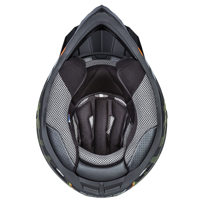 Cassida Cross Cup Sonic Motocross Helm orange-grün matt
