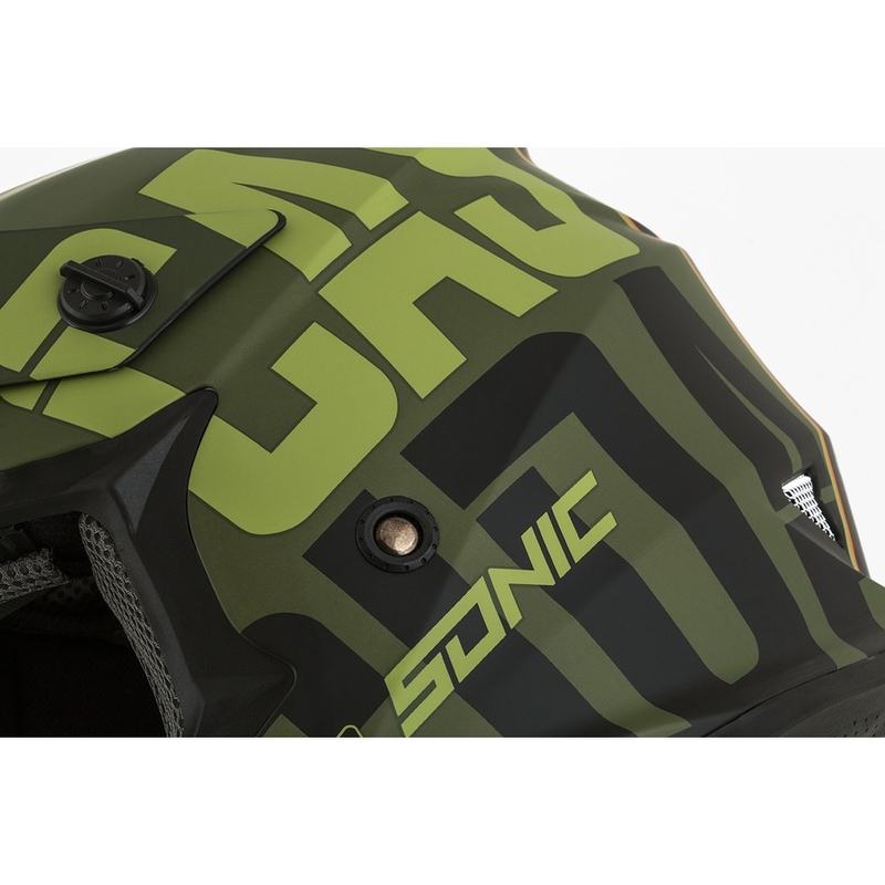 Cassida Cross Cup Sonic Motocross Helm orange-grün matt