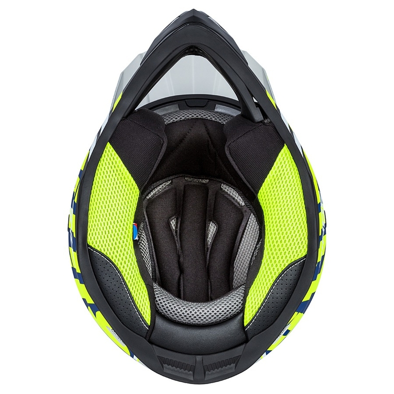 Motocross Helm Cassida Cross Cup Sonic fluo gelb-blau matt