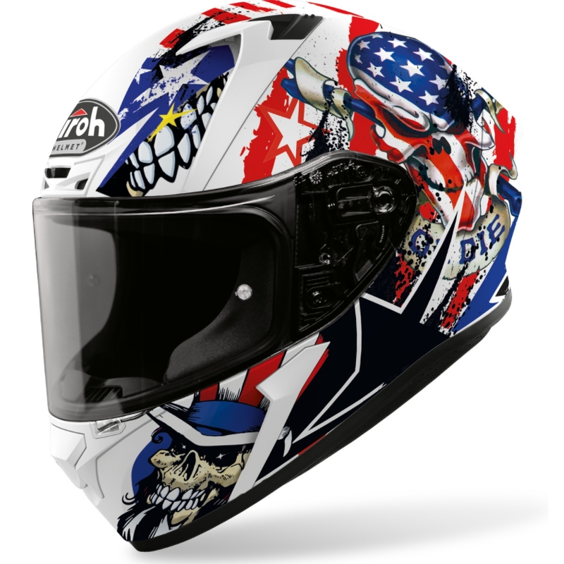 Integralhelm Airoh Valor Uncle Sam weiß-blau-rot