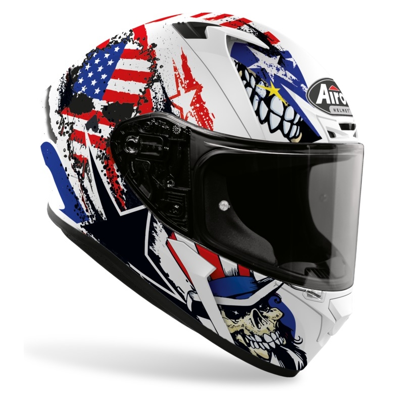 Integralhelm Airoh Valor Uncle Sam weiß-blau-rot