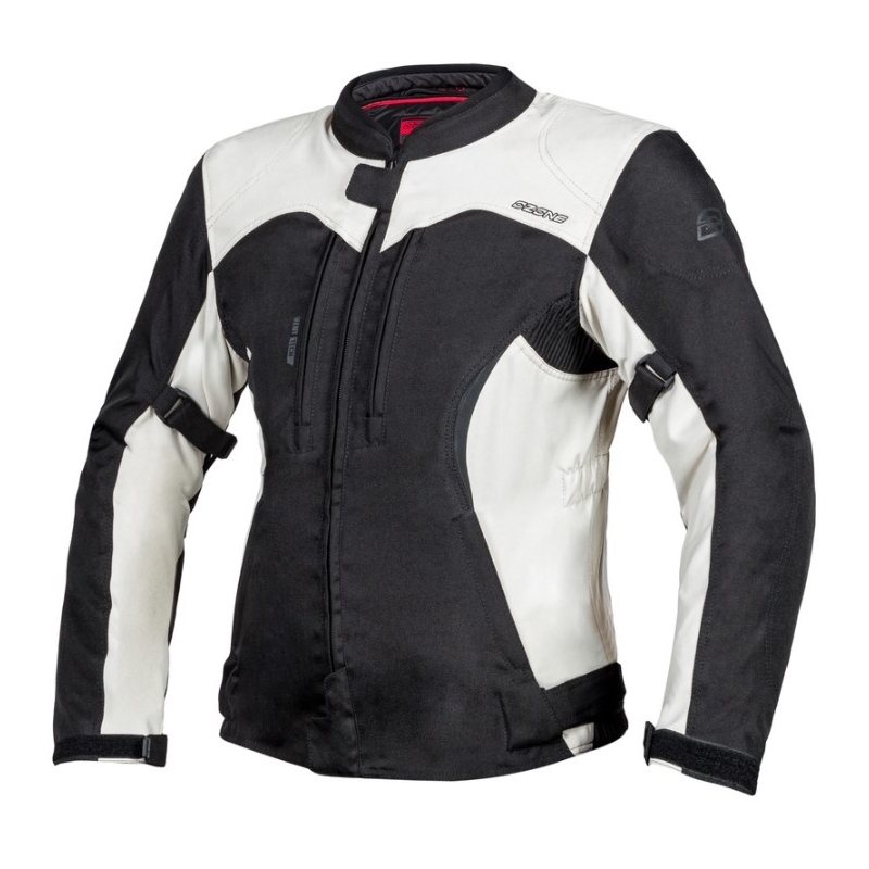 Women's Ozone Delta IV Schwarz und Hellgrau Motorrad Jacke Ausverkauf