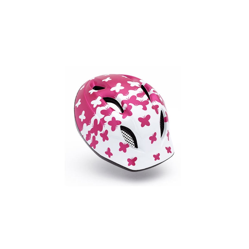 Kinderfahrradhelm MET Buddy weiß-rosa Ausverkauf