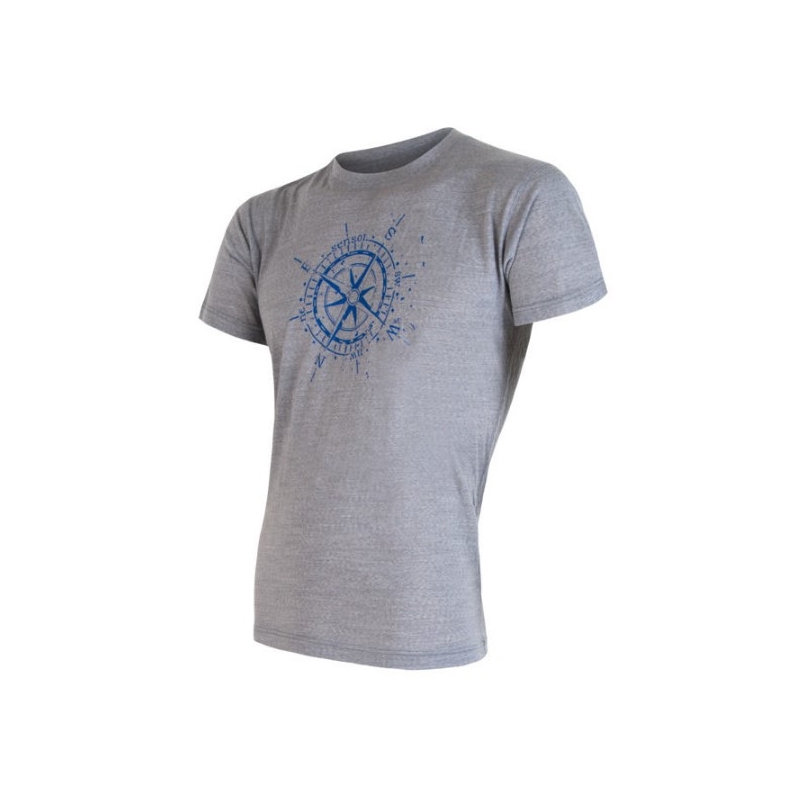 Herren Funktionsshirt Sensor Merino Active PT Compass grau - kurzarm Ausverkauf