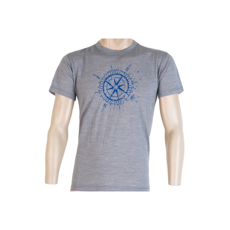 Herren Funktionsshirt Sensor Merino Active PT Compass grau - kurzarm Ausverkauf