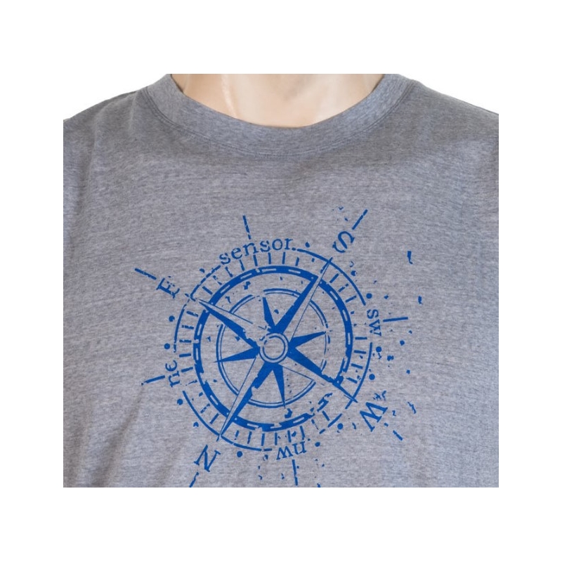 Herren Funktionsshirt Sensor Merino Active PT Compass grau - kurzarm Ausverkauf