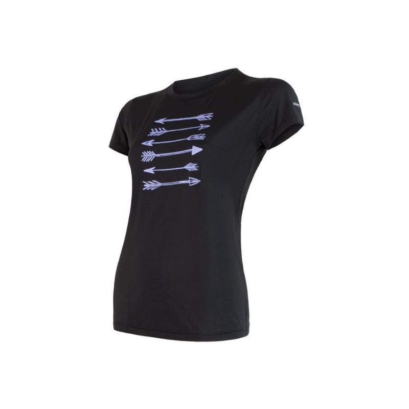 Damen Funktions-T-Shirt Sensor Merino Active PT Arrows schwarz - kurzarm Ausverkauf
