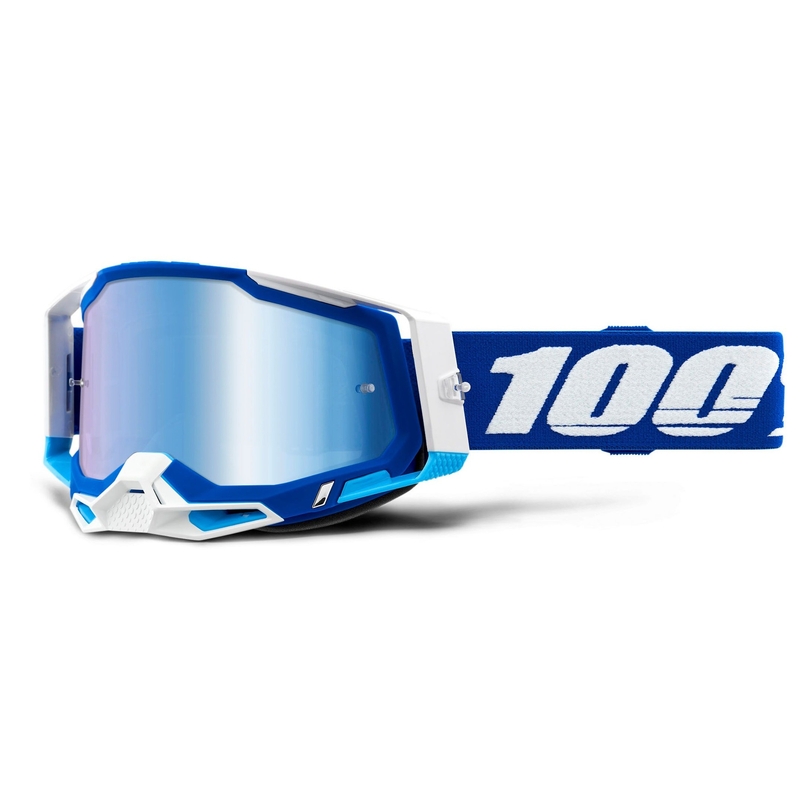 Motocrossbrille 100% RACECRAFT 2 blau (blau verspiegeltes Plexiglas) sale Ausverkauf