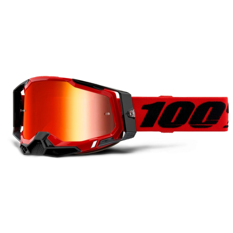Motocrossbrille 100% RACECRAFT 2 rot (rot verspiegeltes Plexiglas) sale