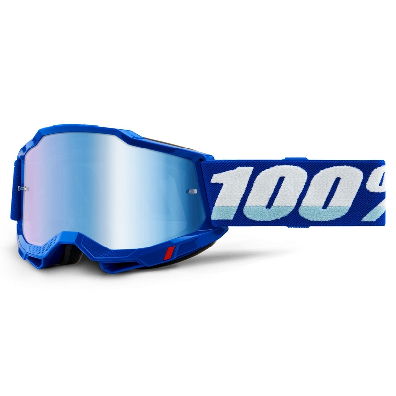 Motocrossbrille 100% ACCURI 2 blau (blau verspiegeltes Plexiglas)
