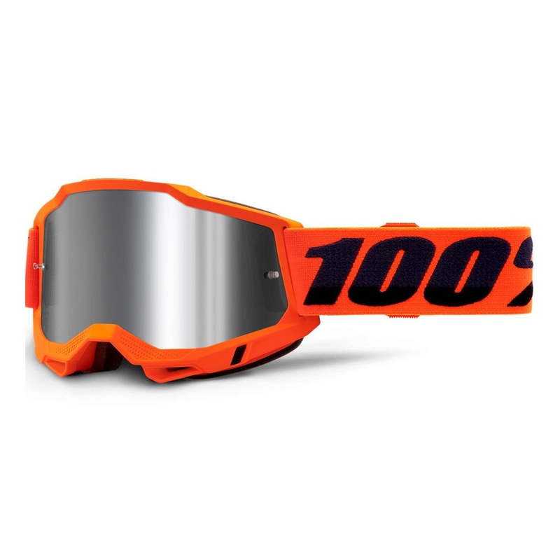Motocrossbrille 100% ACCURI 2 orange (silber verspiegeltes Plexiglas)