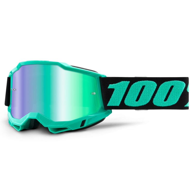 Motocrossbrille 100% ACCURI 2 grün (grün verspiegelte Plexiglasscheibe)