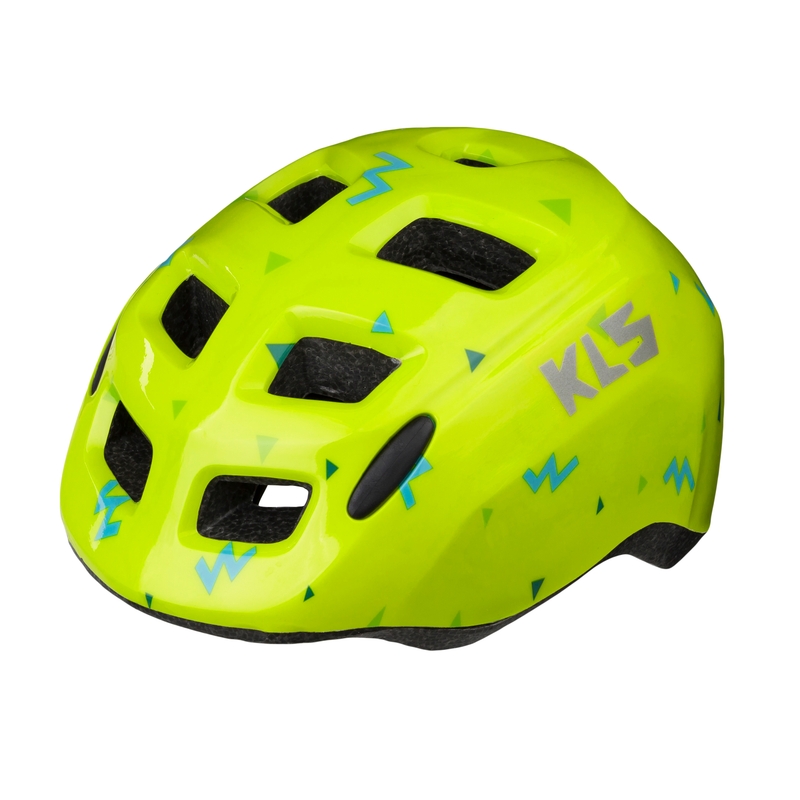 Kinder Fahrradhelm KELLYS Zigzag fluo gelb Ausverkauf