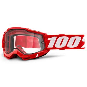 Motocross-Schutzbrille 100% ACCURI 2 rot (doppeltes Plexiglas)