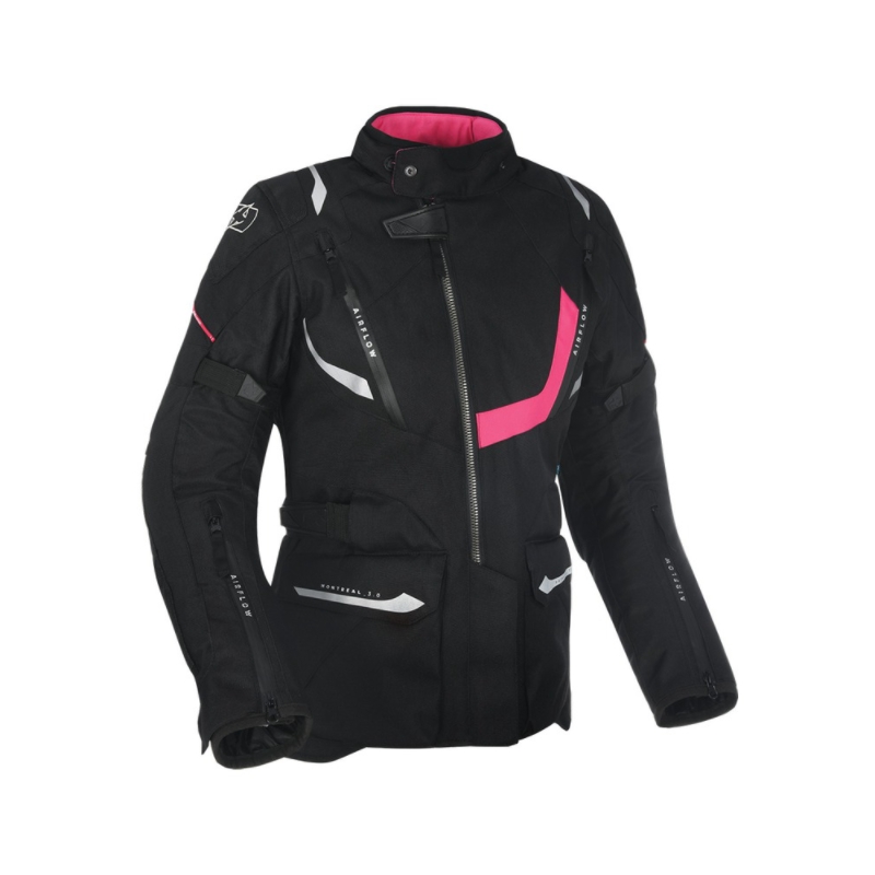 Oxford Montreal 3.0 Motorradjacke für Frauen in Schwarz und Rosa