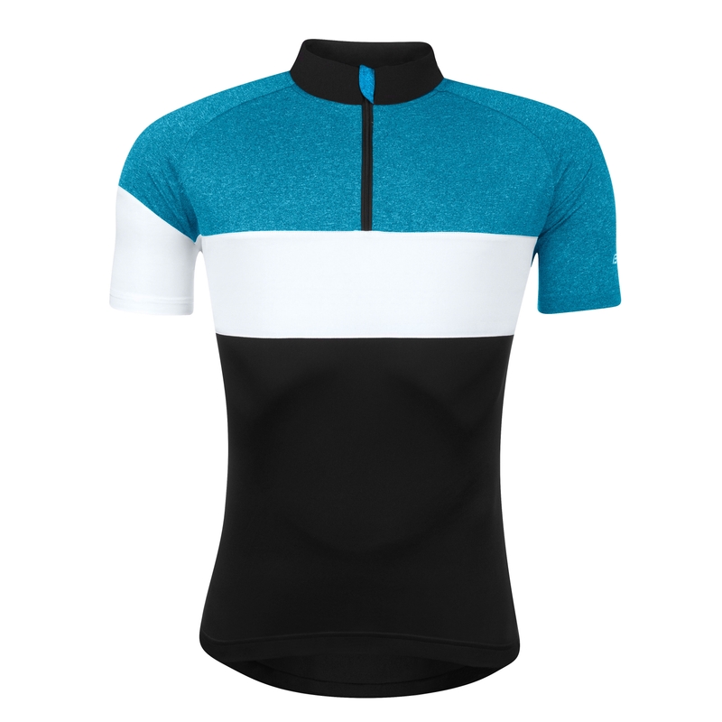 Trikot FORCE View schwarz-blau-weiß - kurzarm Ausverkauf