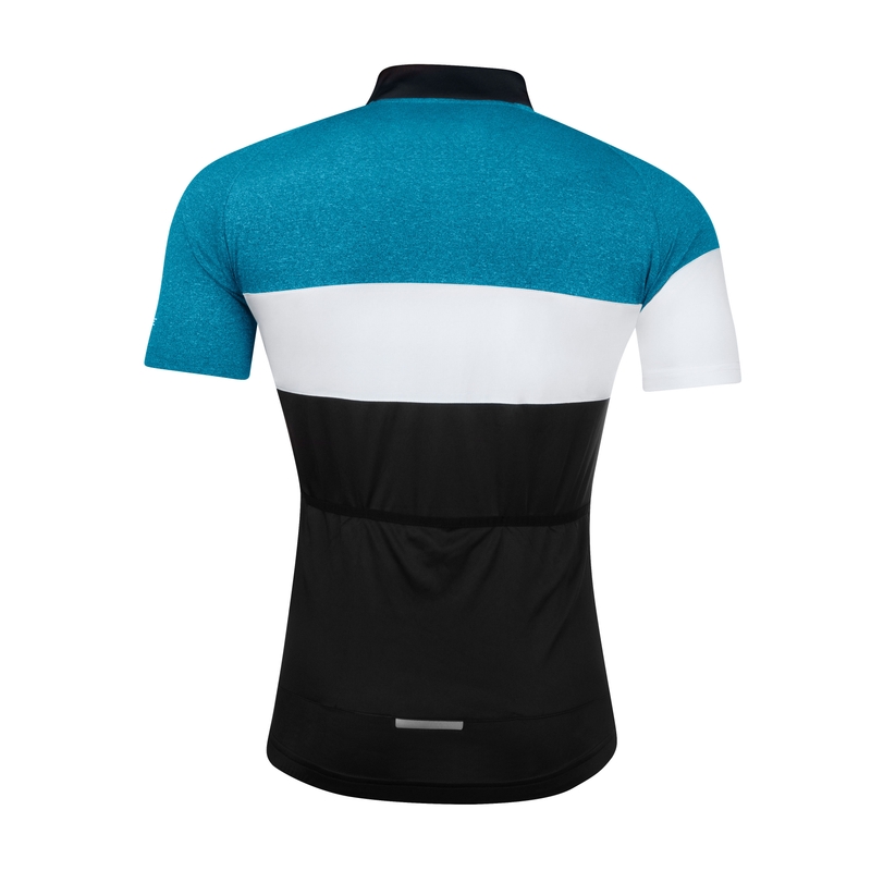 Trikot FORCE View schwarz-blau-weiß - kurzarm Ausverkauf