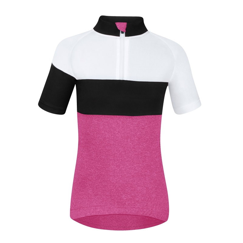 Kindertrikot FORCE View rosa-weiß-schwarz Ausverkauf