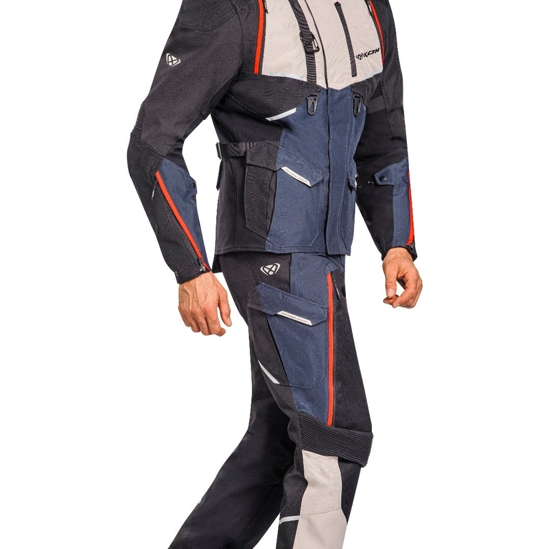Motorradjacke IXON Eddas schwarz-blau-beige Ausverkauf