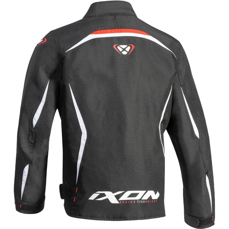 Kinder-Motorradjacke IXON Sprinter schwarz-weiß-rot