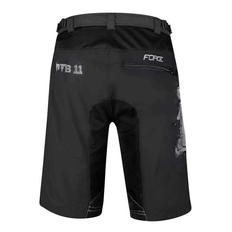 Shorts FORCE MTB-11 schwarz Ausverkauf