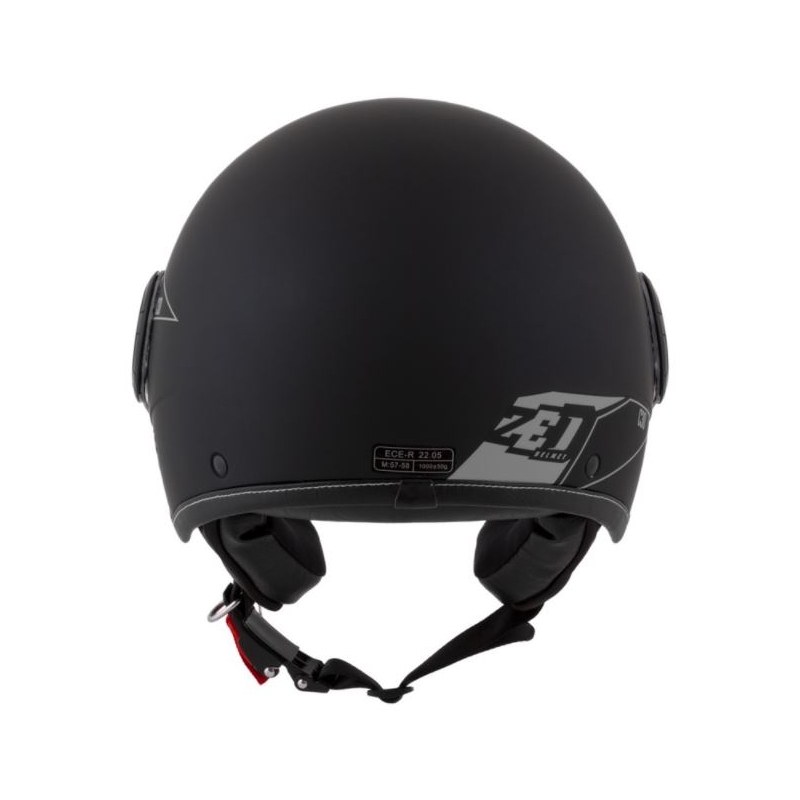 Offener Motorradhelm ZED C30 schwarz-grau matt Ausverkauf